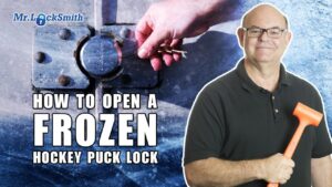 Frozen-Hockey-Puck-Lock-mr-locksmith-abbotsford
